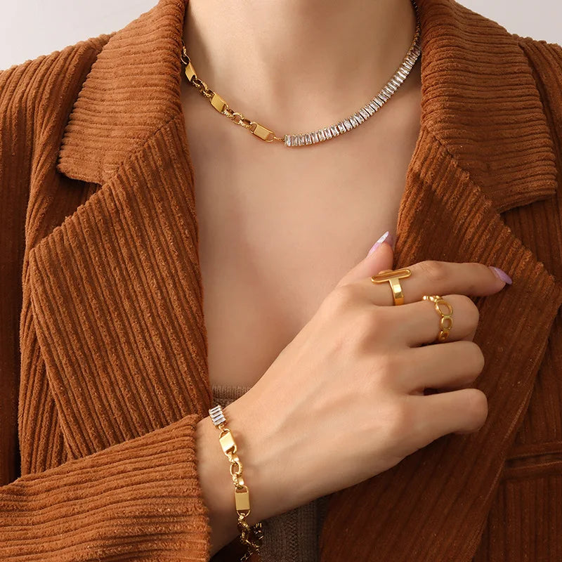 Women's Classic Gold Plated Jewellery Set