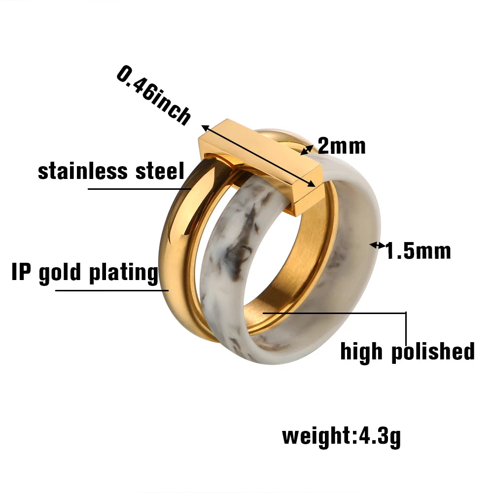 Two Layer Fashion Ring - High Quality Jewellery