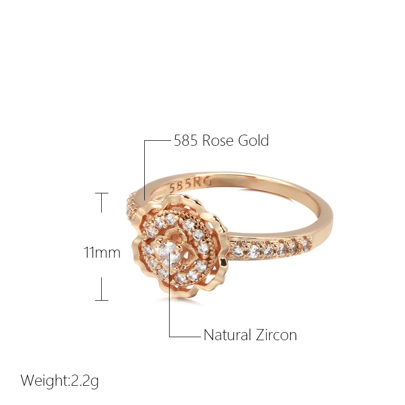 Rose Gold Plated Rings With Cubic Zirconia Brilliance