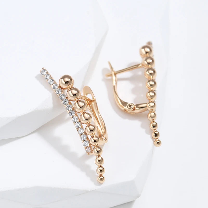 Sparkling Gold Plated Drop Earrings