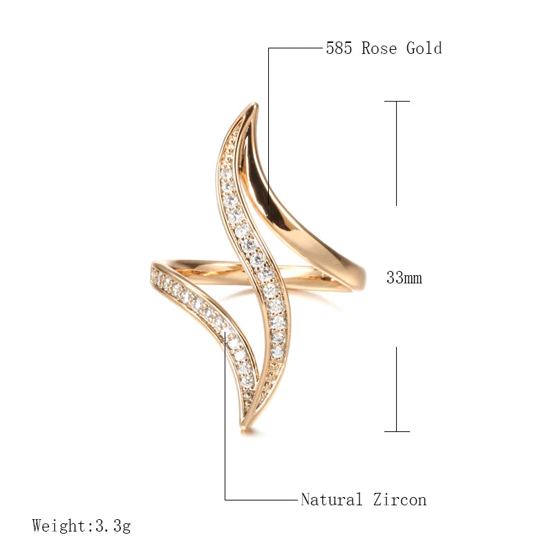 Major Flare Timeless Elegance Gold Plated Ring -The Perfect Fusion of Style and Quality in Rose Gold Colour