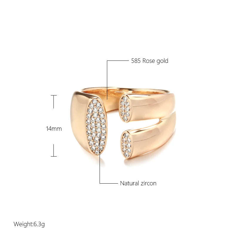 Classic Rose Gold Fashion Ring - Gold Plated Jewellery