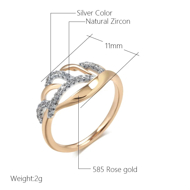 Major Flare Artistry Rose Gold Ring - Rose Gold Plated Jewellery