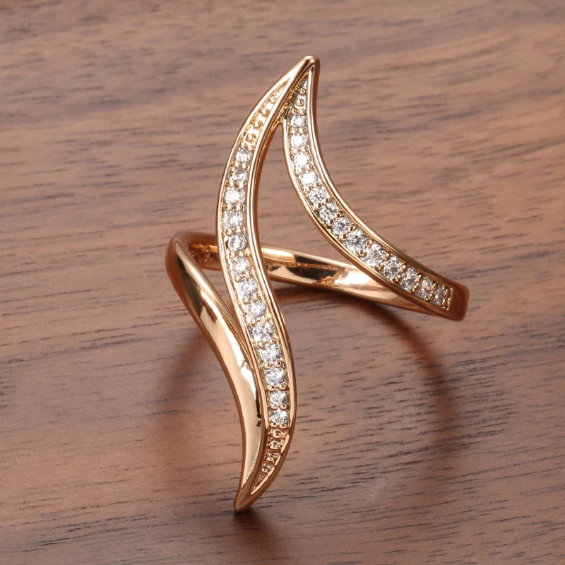 Major Flare Timeless Elegance Gold Plated Ring -The Perfect Fusion of Style and Quality in Rose Gold Colour