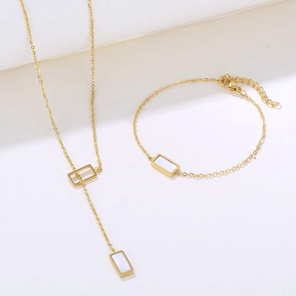 Major Flare Stainless Steel Necklace Set