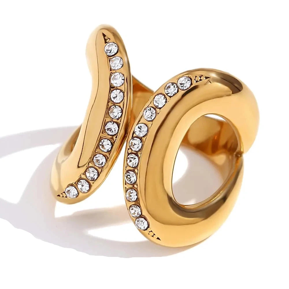 Major Flare Eternal Shine 18K Gold Plated Ring - Classic Style Ring