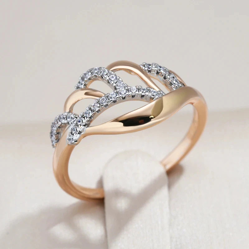 Major Flare Artistry Rose Gold Ring - Rose Gold Plated Jewellery