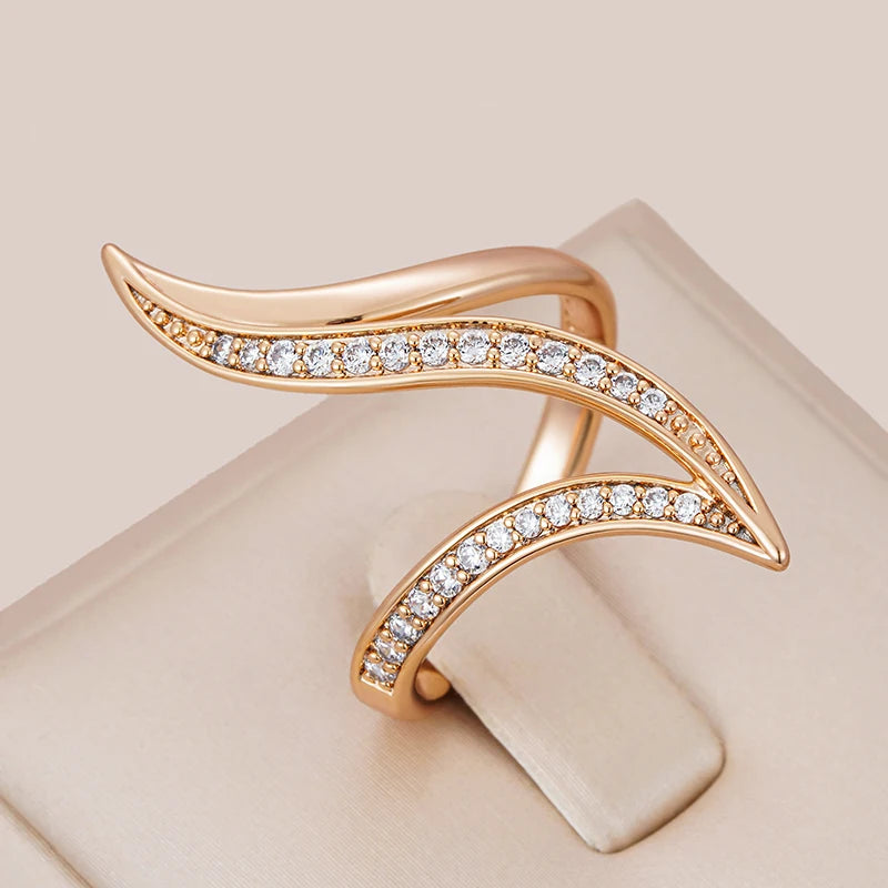 Major Flare Timeless Elegance Gold Plated Ring -The Perfect Fusion of Style and Quality in Rose Gold Colour