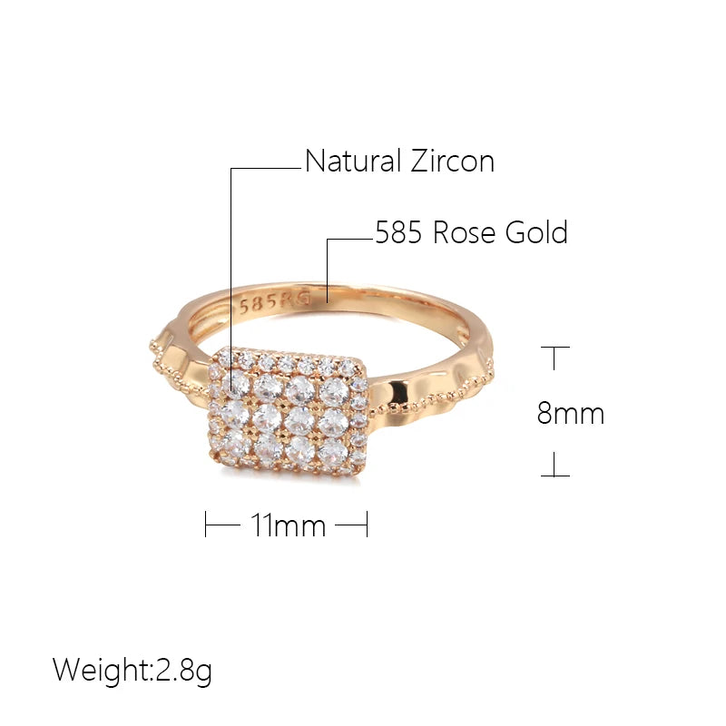 Major Flare Classic Rose Gold Plated Sparkling Ring