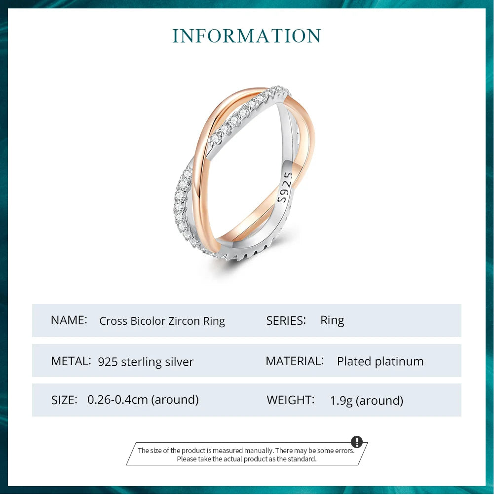 Major Flare Double Layer Eternity Ring - Rose Gold Plated Twisted Ring