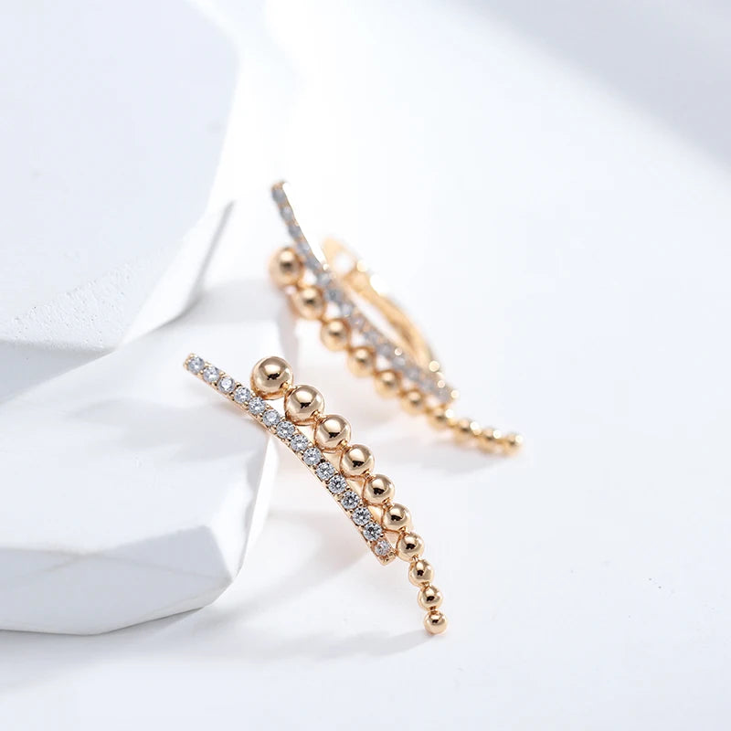 Sparkling Gold Plated Drop Earrings