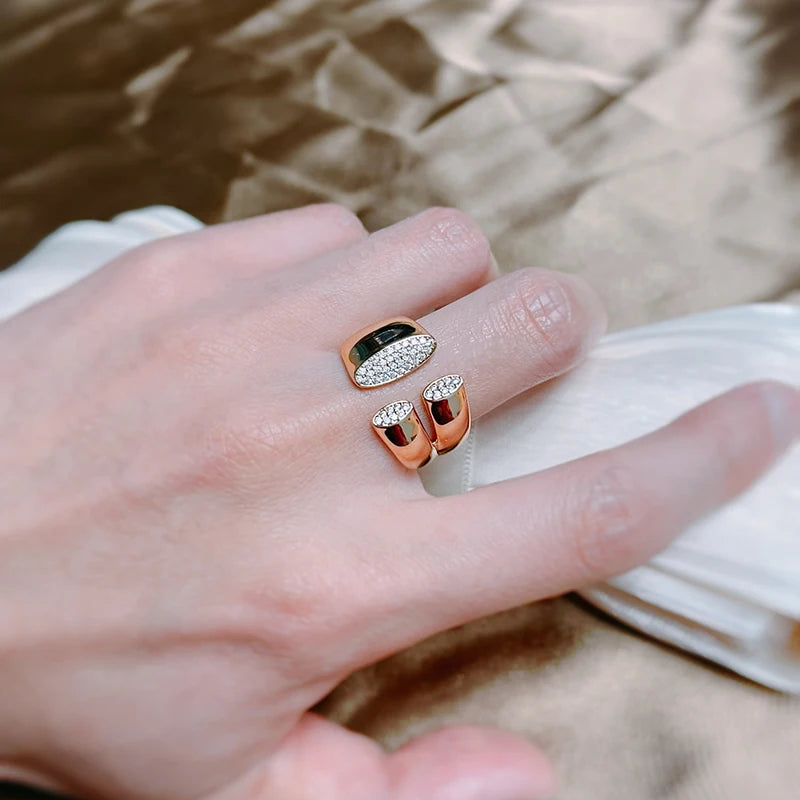 Classic Rose Gold Fashion Ring - Gold Plated Jewellery