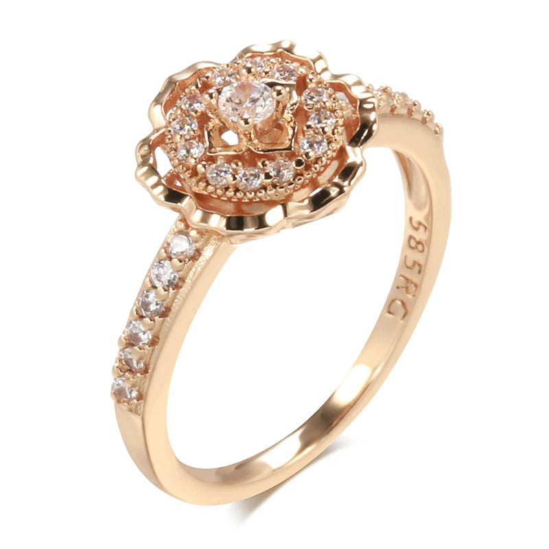 Rose Gold Plated Rings With Cubic Zirconia Brilliance