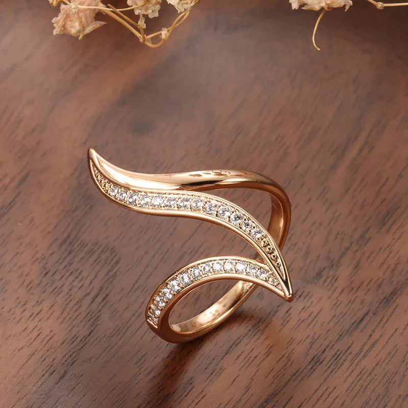 Major Flare Timeless Elegance Gold Plated Ring -The Perfect Fusion of Style and Quality in Rose Gold Colour